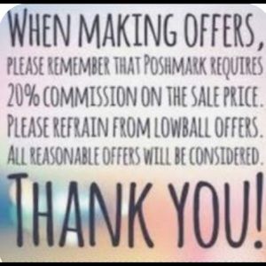 Reasonable offers accepted